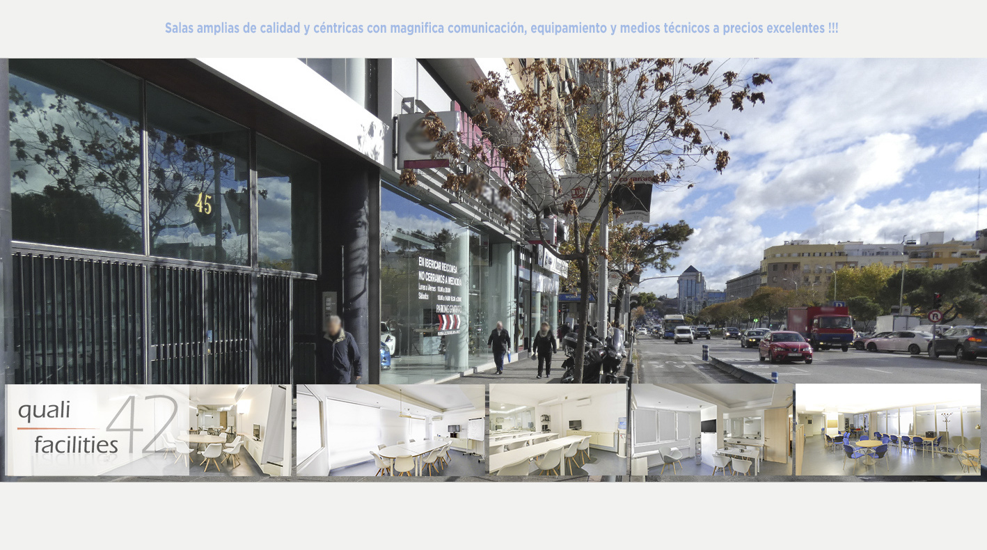 QF42: salas en Madrid, quality-facilities-céntricas, en zona Azca y Raimundo Fernández Villaverde y Nuevos Ministerios